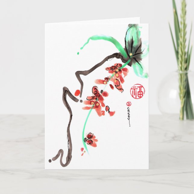 Frühlings-Blumen-Fall Karte (Vorderseite)