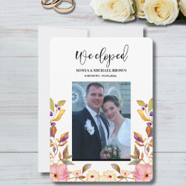 Frühlings-Blumen-Hochzeitsanzeige für Elopement Einladung
