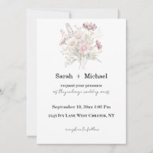 Frühlings-Blumen-Hochzeitseinladung Soft Blooms