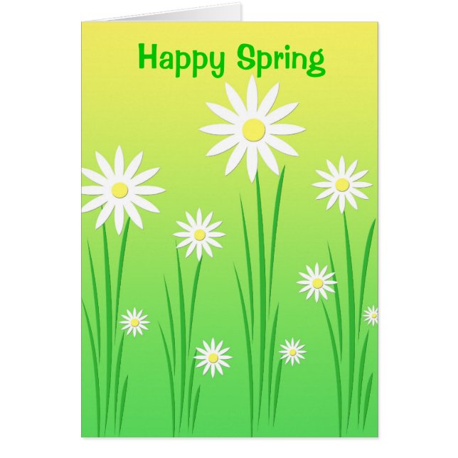 Frühlings-Blumen - Karte (Vorne)