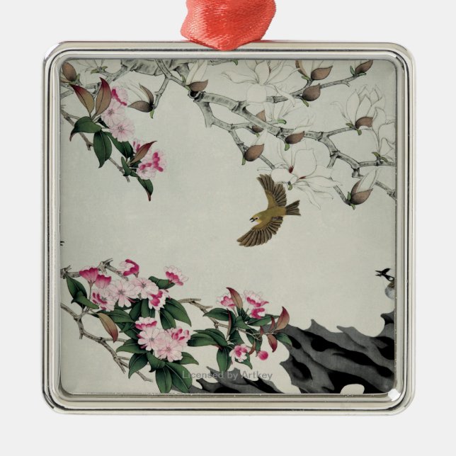 Frühlings-Blumen Ornament Aus Metall (Vorne)