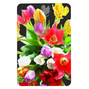 Frühlings-Blumen-Tulpen Magnet