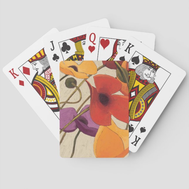 Frühlings-Blumen und Stämme Spielkarten (Rückseite)