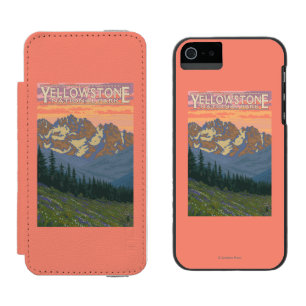 Frühlings-Blumen - Yellowstone Nationalpark Incipio Watson™ iPhone 5 Geldbörsen Hülle