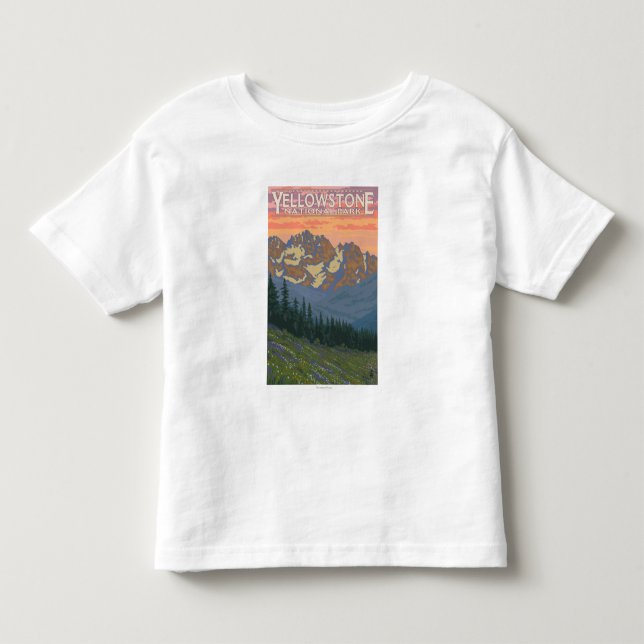 Frühlings-Blumen - Yellowstone Nationalpark Kleinkind T-shirt (Vorderseite)