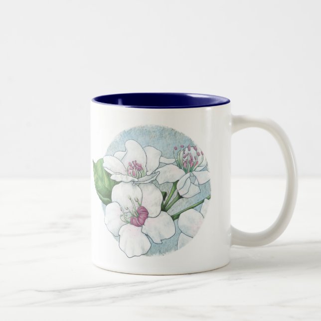 Frühlings-Blumen Zweifarbige Tasse (Rechts)