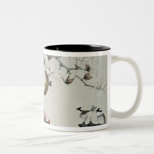 Frühlings-Blumen Zweifarbige Tasse (Rechts)