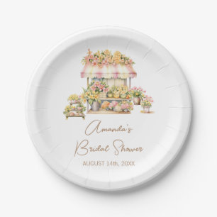 Frühlings-Blumenmarkt Love In Bloom Brautparty Pappteller
