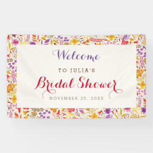 Frühlings-Boho-Wildblumen-Braut-Party Banner