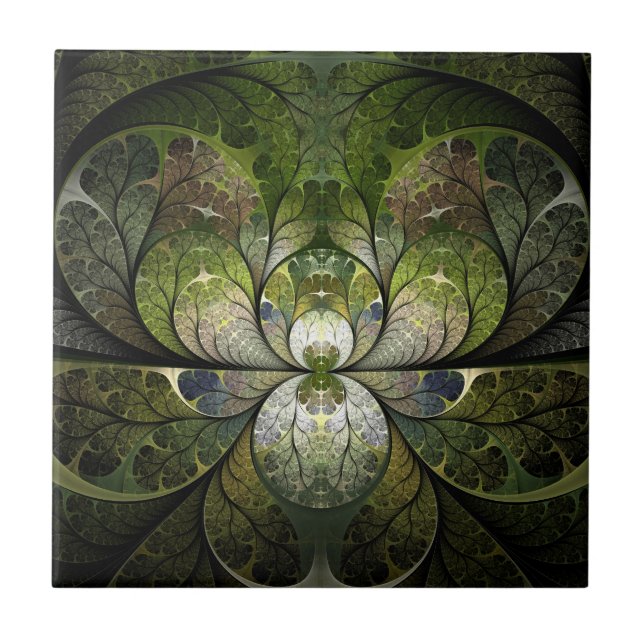 Frühlings-Buntglas Fliese (Vorderseite)