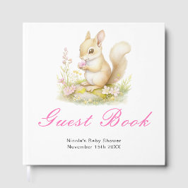 Frühlings-Eichhörnchen-Baby-Shower-Gästebuch Gästebuch