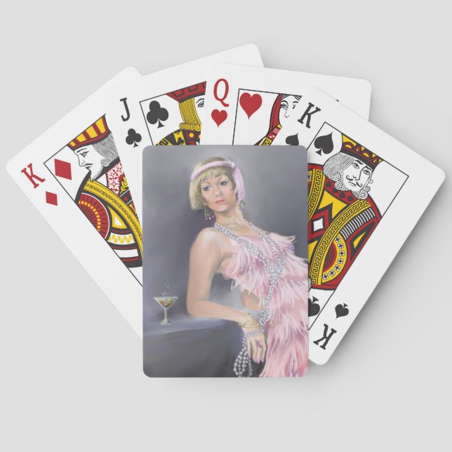 Frühlings-Flapper-Spielkarten Spielkarten (Rückseite)