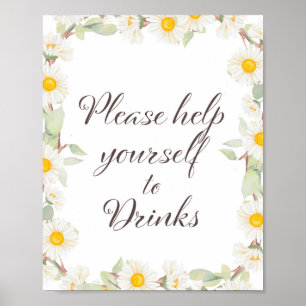 Frühlings-Gänseblümchen-Themen-Hochzeit   Baby Sho Poster