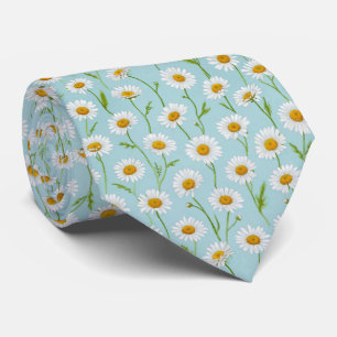 Frühlings-Gänseblümchen-Wiesen-Blumenmuster Krawatte