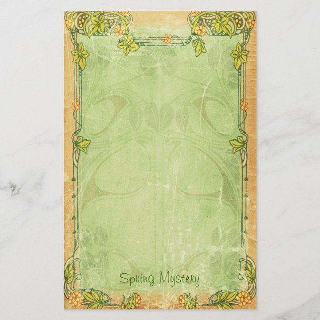 Frühlings-Geheimnis - Kunst Nouveau Briefpapier (Vorderseite)