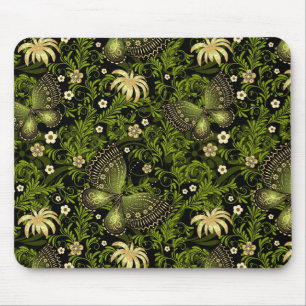 Frühlings Grün-Gold-Muster Mousepad