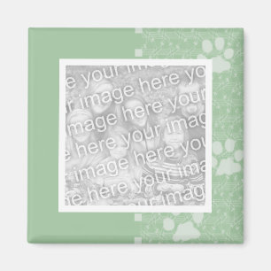 Frühlings-grüne Tatzen-Foto-Magneten Magnet