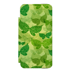Frühlings-grünes Muster Incipio Watson™ iPhone 5 Geldbörsen Hülle