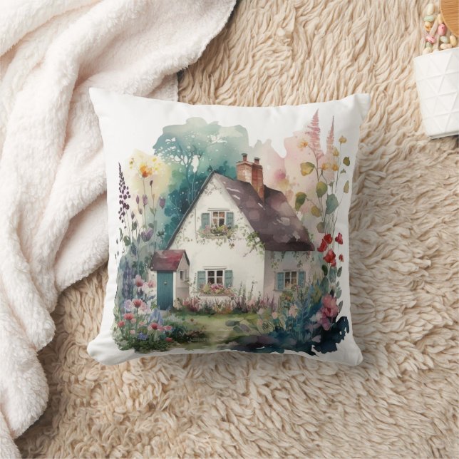 Frühlings-Hütte-Wohngestaltung-Kissen Kissen (Decke)