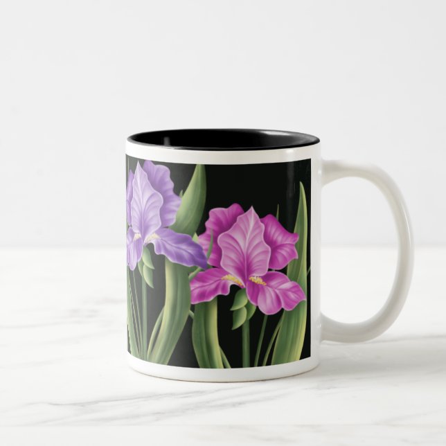 Frühlings-Iris Zweifarbige Tasse (Rechts)