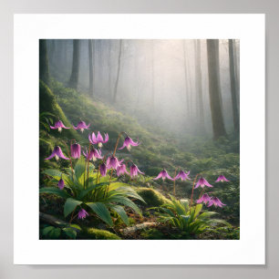 Frühlings-Katakuri im Nebel – Atr-Kunststoffdruck Poster