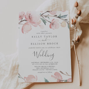 Frühlings-Kirschblüten-Hochzeitseinladung Einladung