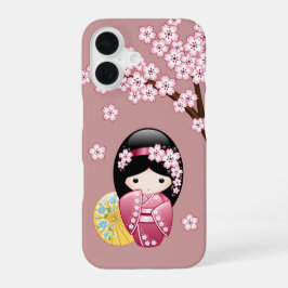 Frühlings-Kokeshi-Puppe - Niedliche japanische Gei iPhone 16 Hülle