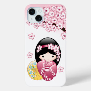 Frühlings-Kokeshi-Puppe - Süßes japanisches Geisha Case-Mate iPhone Hülle