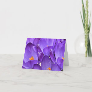 Frühlings-Krokus-Blumenfotografie Dankeskarte