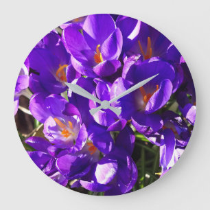 FRÜHLINGS-KROKUS GROßE WANDUHR