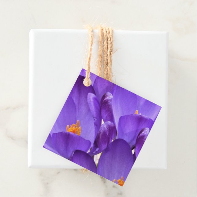 Frühlings-Krokusblumen Geschenkanhänger (Beispiel)