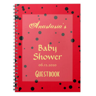 Frühlings-Marienkäfer kopiert BabypartyGuestbook Notizblock
