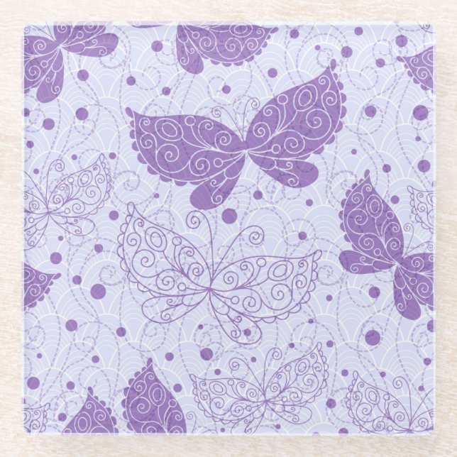 Frühlings-Muster Glasuntersetzer (Vorderseite)