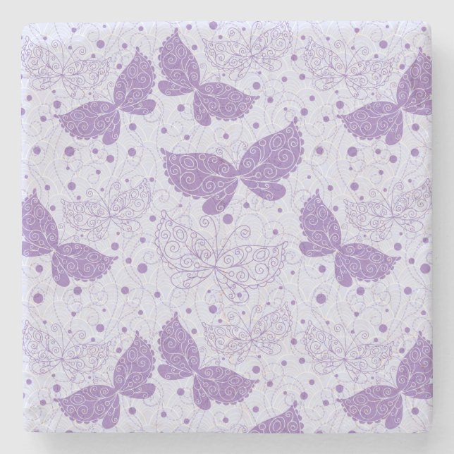 Frühlings-Muster Steinuntersetzer (Vorderseite)