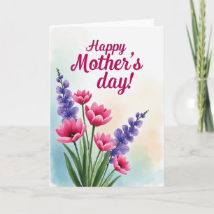 Frühlings-Mutter-Karte mit Blumenmotiv Karte