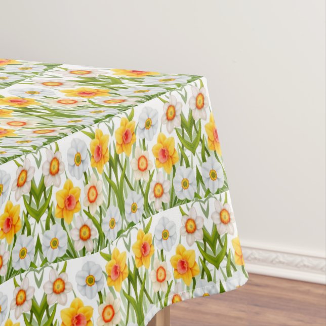 Frühlings-Narzissen-Garten-Blumen-Tischdecke Tischdecke (Beispiel)