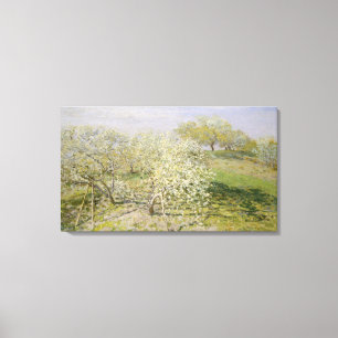 Frühlings-Obstbäume Claude Monets   in der Blüt Leinwanddruck