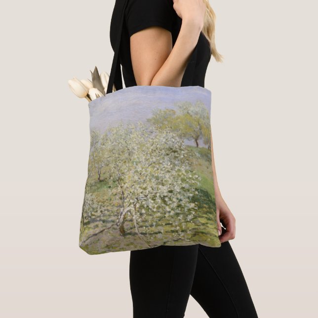 Frühlings-Obstbäume Claude Monets | in der Blüte Tasche (Von Nahem)