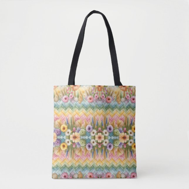 Frühlings-Osterfreude (kleines Muster) Tasche (Vorderseite)
