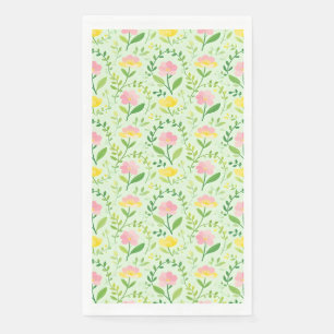 Frühlings-Pastell-Blumenmuster Serviette