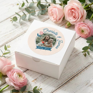 Frühlings-Pastell-Blüten-Sticker Runder Aufkleber