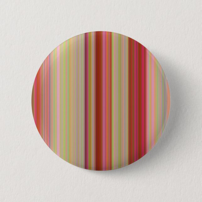Frühlings-pfirsichfarbene Streifen Button (Vorderseite)