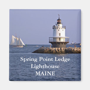 Frühlings-Punkt-Leisten-Leuchtturm, Maine-Magnet Magnet