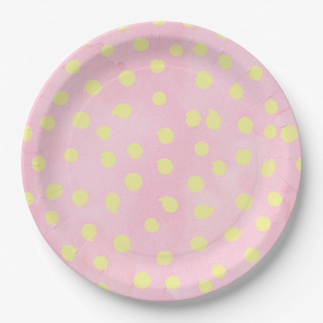 Frühlings Punkte Pappteller (Vorderseite)