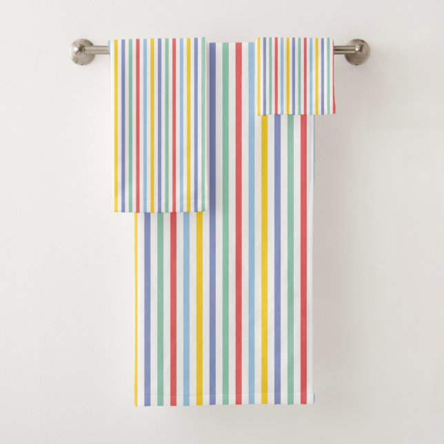 Frühlings-Regenbogen-gestreiftes Bad-Tuch-Set Badhandtuch Set (Insitu)