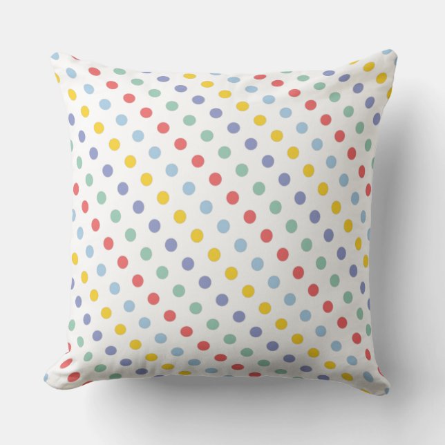 Frühlings-Regenbogen-Tupfen-Muster-Kissen Kissen (Vorderseite)