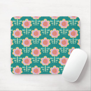 Frühlings-Retro-Blume Mousepad