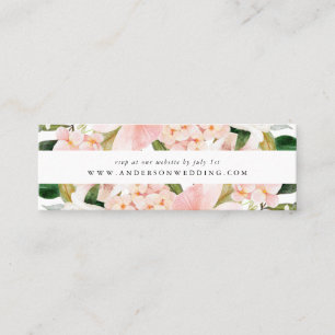 Frühlings-Rosé-Blumen-Hochzeits-RSVP-Karten Mini Visitenkarte