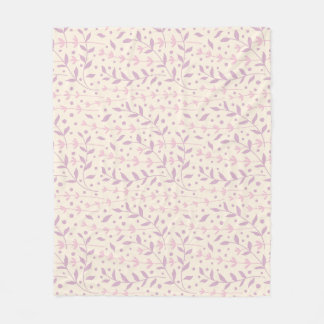 Frühlings-Rosé-Wiesen-Zweige Fleecedecke