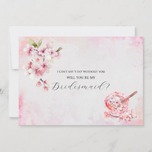 Frühlings-Sakura-Blume und Dessert-Bridesmaid pers Einladung